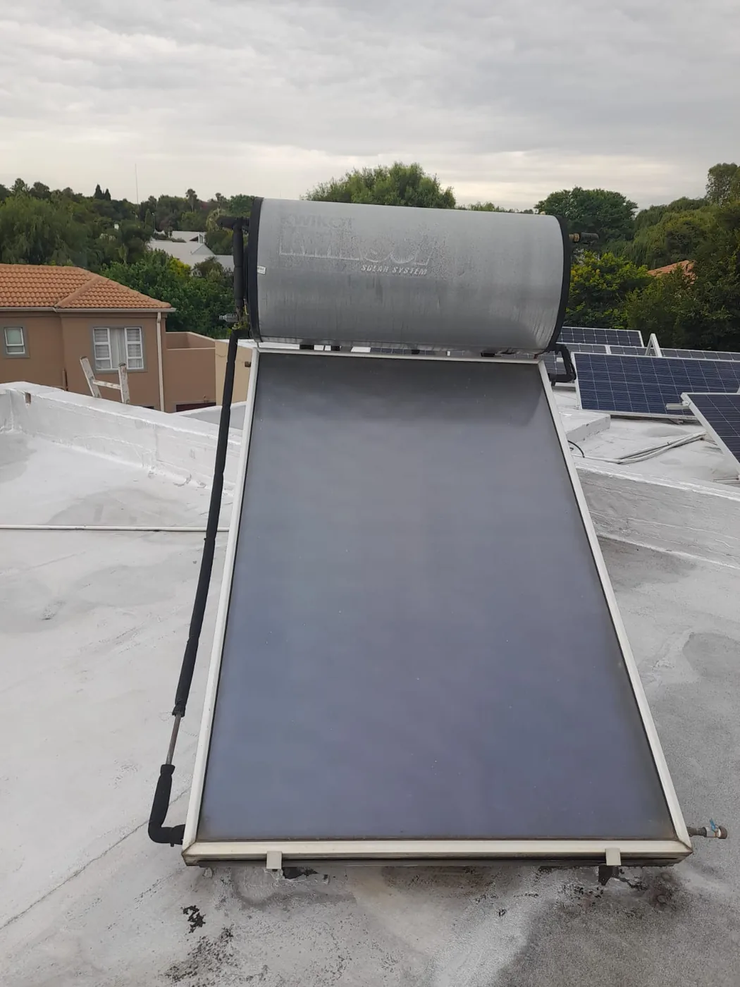 Annual solar efficiency audit for a roof-mounted solar geyser by Plumb A Nator.